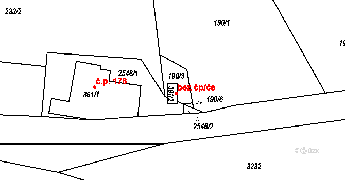 Olešnice v Orlických horách 38478781 na parcele st. 391/2 v KÚ Olešnice v Orlických horách, Katastrální mapa