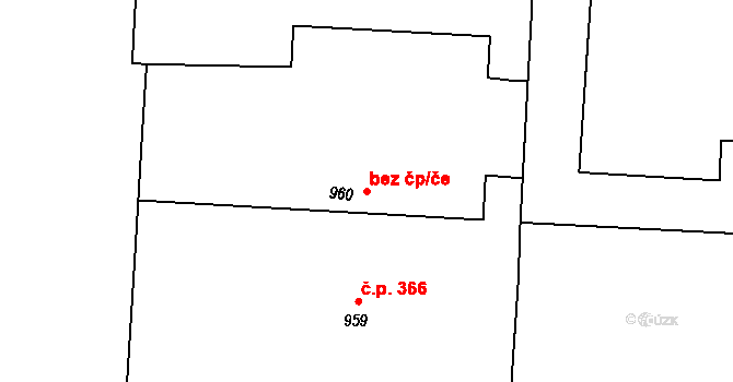 Sedlčany 38661781 na parcele st. 960 v KÚ Sedlčany, Katastrální mapa