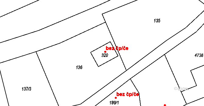Lipov 38898781 na parcele st. 320 v KÚ Lipov, Katastrální mapa