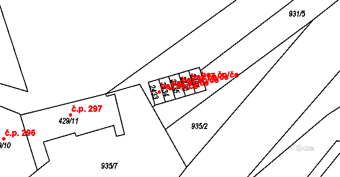 Choceň 39413781 na parcele st. 2434 v KÚ Choceň, Katastrální mapa