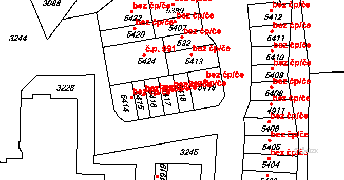 Trutnov 41851781 na parcele st. 5417 v KÚ Trutnov, Katastrální mapa