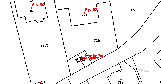 Skuhrov 42554781 na parcele st. 207 v KÚ Skuhrov pod Brdy, Katastrální mapa