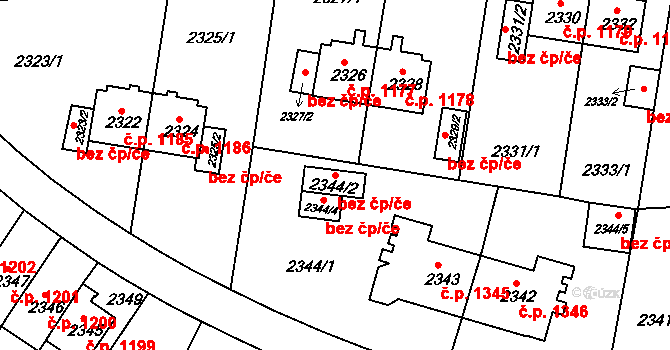 Sokolov 42965781 na parcele st. 2344/2 v KÚ Sokolov, Katastrální mapa