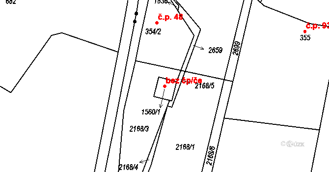 Rožmitál pod Třemšínem 43083781 na parcele st. 1560/1 v KÚ Rožmitál pod Třemšínem, Katastrální mapa