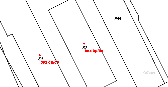 Ostrov 43436781 na parcele st. 52 v KÚ Ostrov u Ledče nad Sázavou, Katastrální mapa