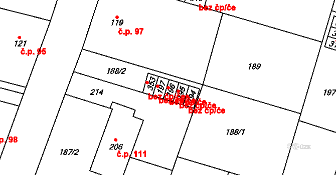 Valdice 43581781 na parcele st. 196 v KÚ Valdice, Katastrální mapa