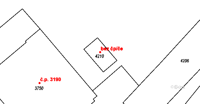 Ostrava 43876781 na parcele st. 4210 v KÚ Moravská Ostrava, Katastrální mapa