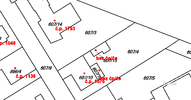 Rychnov nad Kněžnou 44278781 na parcele st. 607/15 v KÚ Rychnov nad Kněžnou, Katastrální mapa