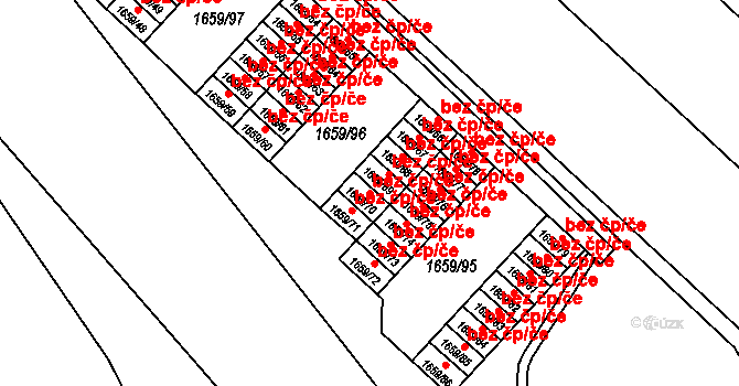 Semily 44721781 na parcele st. 1659/70 v KÚ Semily, Katastrální mapa