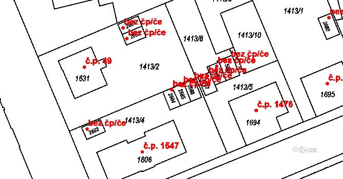 Šumperk 44929781 na parcele st. 2684 v KÚ Šumperk, Katastrální mapa