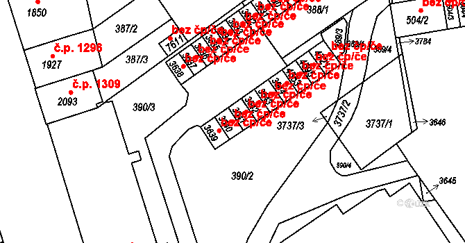 Kroměříž 44987781 na parcele st. 3640 v KÚ Kroměříž, Katastrální mapa