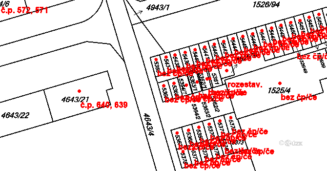 Vysoké Mýto 45528781 na parcele st. 5366 v KÚ Vysoké Mýto, Katastrální mapa