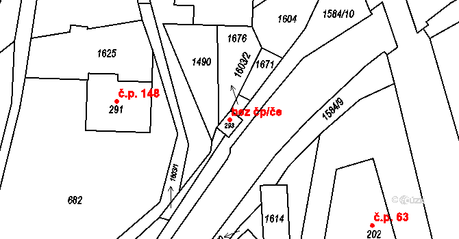 Prlov 45638781 na parcele st. 293 v KÚ Prlov, Katastrální mapa