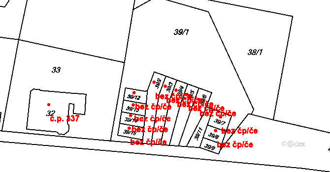 Liberec 47148781 na parcele st. 39/3 v KÚ Rochlice u Liberce, Katastrální mapa