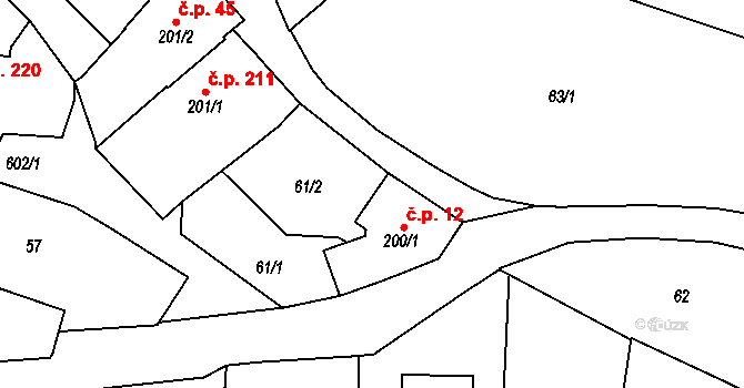Lysice 47915781 na parcele st. 61/2 v KÚ Lysice, Katastrální mapa