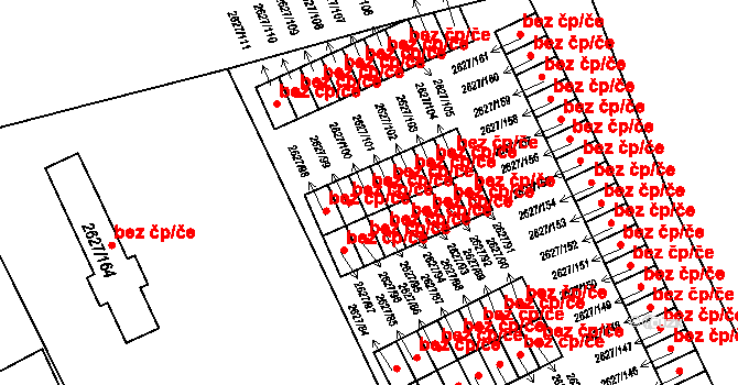Opava 49220781 na parcele st. 2627/100 v KÚ Opava-Předměstí, Katastrální mapa