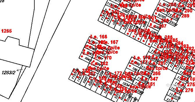 Moravský Krumlov 49318781 na parcele st. 1045 v KÚ Moravský Krumlov, Katastrální mapa