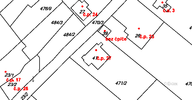 Lučice 27, Chudenice na parcele st. 41 v KÚ Lučice u Chudenic, Katastrální mapa