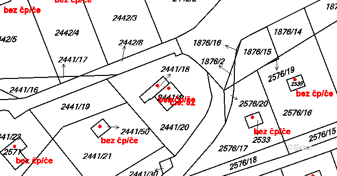 Libušín 52 na parcele st. 2441/4 v KÚ Libušín, Katastrální mapa