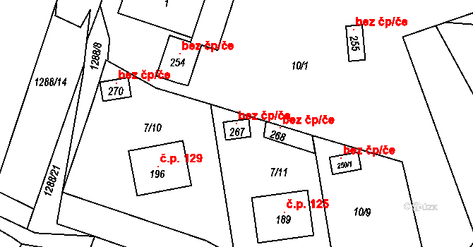 Trpín 96643781 na parcele st. 267 v KÚ Trpín, Katastrální mapa