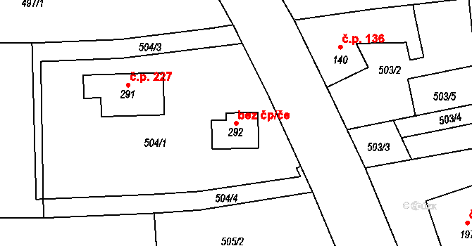Chotěšov 104165782 na parcele st. 292 v KÚ Mantov, Katastrální mapa
