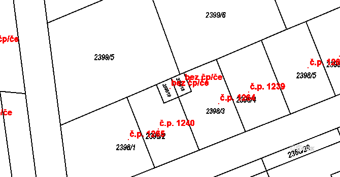 Holešov 107029782 na parcele st. 2398/19 v KÚ Holešov, Katastrální mapa
