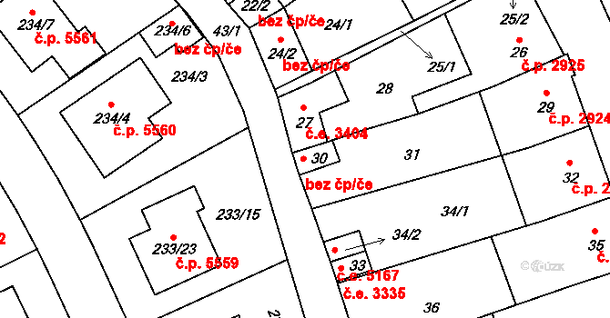Jihlava 3403, Katastrální mapa