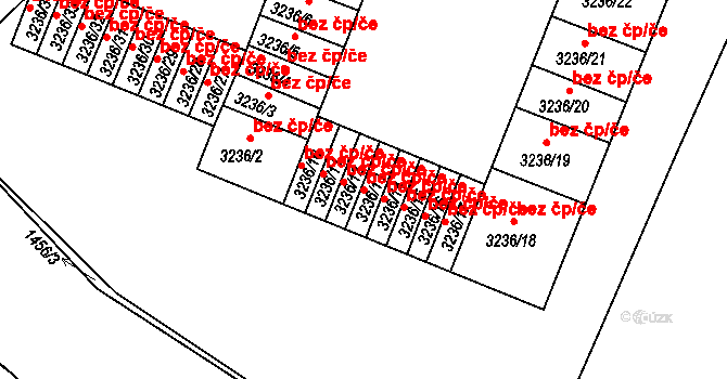 Chomutov 39088782 na parcele st. 3236/13 v KÚ Chomutov II, Katastrální mapa