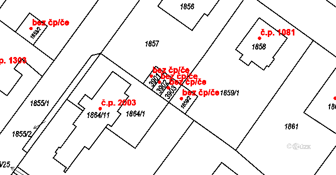 Děčín 40673782 na parcele st. 3903 v KÚ Podmokly, Katastrální mapa