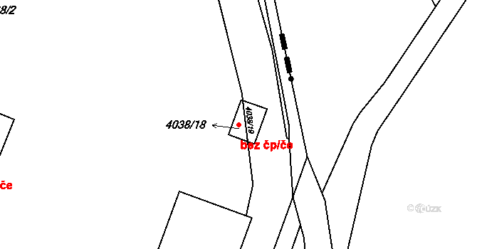 Praha 41512782 na parcele st. 4038/18 v KÚ Horní Počernice, Katastrální mapa