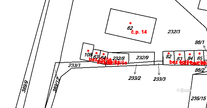 Zdíkov 42837782 na parcele st. 64 v KÚ Zdíkovec, Katastrální mapa