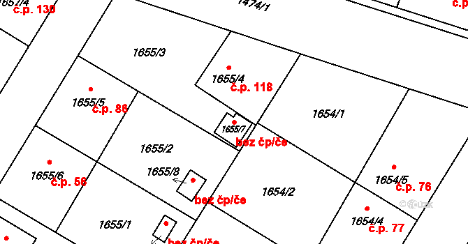 Bohumín 43960782 na parcele st. 1655/7 v KÚ Nový Bohumín, Katastrální mapa