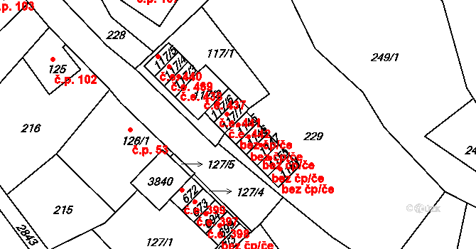 Krupka 45082782 na parcele st. 1145 v KÚ Krupka, Katastrální mapa