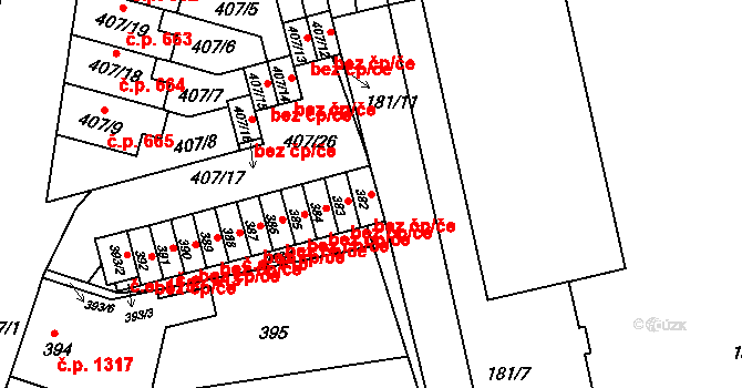 Kunovice 47188782 na parcele st. 382 v KÚ Kunovice u Uherského Hradiště, Katastrální mapa