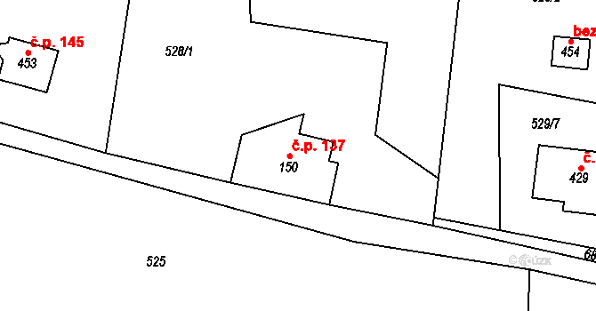 Teplice nad Metují 137 na parcele st. 150 v KÚ Teplice nad Metují, Katastrální mapa