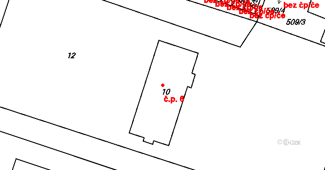 Lipno nad Vltavou 6 na parcele st. 10 v KÚ Lipno nad Vltavou, Katastrální mapa