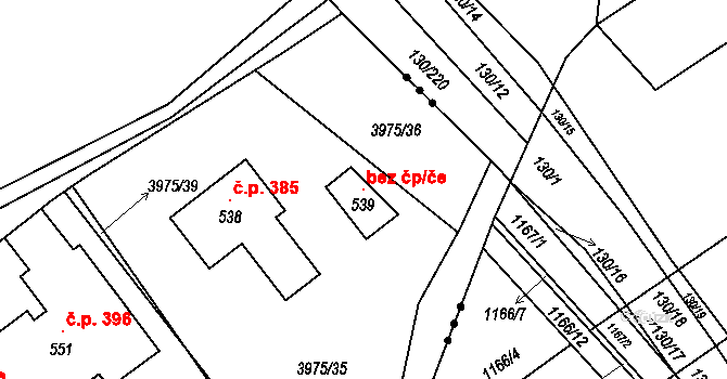 Kudlovice 97033782 na parcele st. 539 v KÚ Kudlovice, Katastrální mapa