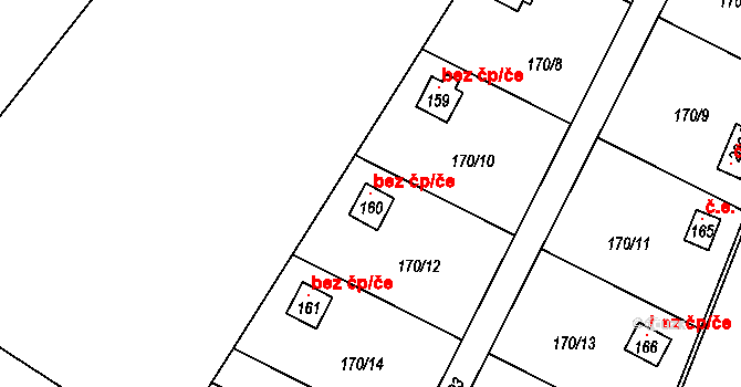 Řepice 102484783 na parcele st. 160 v KÚ Řepice, Katastrální mapa