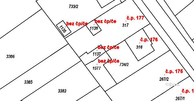 Prosiměřice 106824783 na parcele st. 1137 v KÚ Prosiměřice, Katastrální mapa