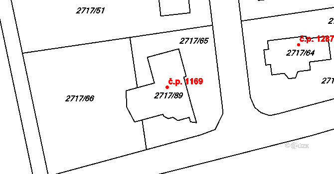 Kylešovice 1169, Opava na parcele st. 2717/89 v KÚ Kylešovice, Katastrální mapa