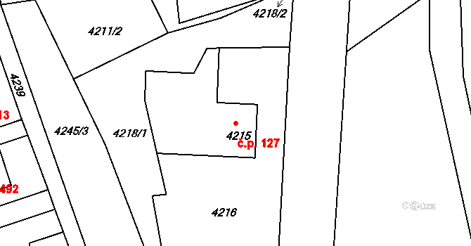 Frýdlant 127, Frýdlant nad Ostravicí na parcele st. 4215 v KÚ Frýdlant nad Ostravicí, Katastrální mapa