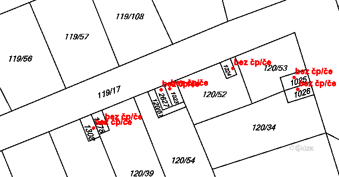 Kralupy nad Vltavou 49060783 na parcele st. 1023 v KÚ Lobeček, Katastrální mapa
