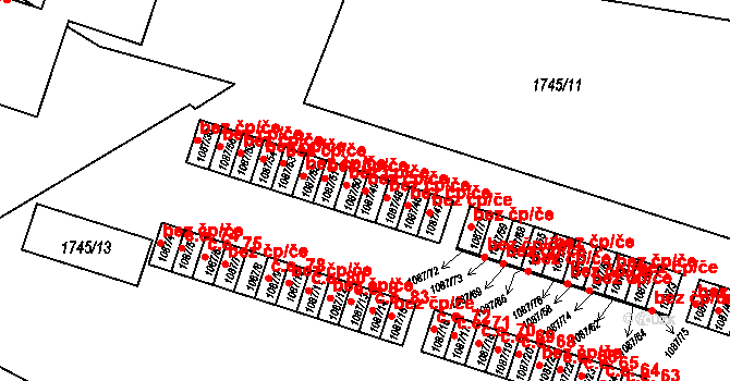 Uherský Brod 49187783 na parcele st. 1087/49 v KÚ Uherský Brod, Katastrální mapa