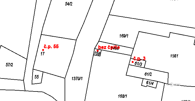 Odry 50054783 na parcele st. 158 v KÚ Dobešov, Katastrální mapa