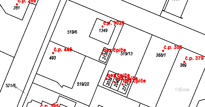 Neratovice 105837784 na parcele st. 3136 v KÚ Neratovice, Katastrální mapa