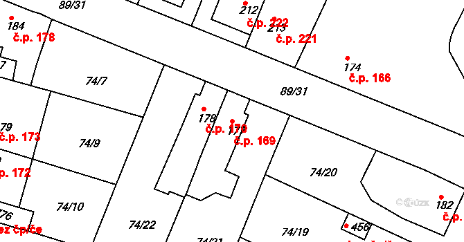 Litol 169, Lysá nad Labem na parcele st. 177 v KÚ Litol, Katastrální mapa