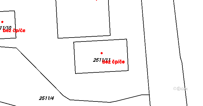 Bohumín 41789784 na parcele st. 2511/11 v KÚ Nový Bohumín, Katastrální mapa