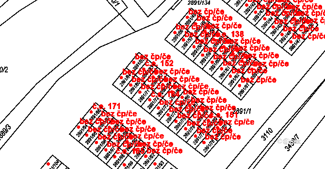 Orlová 42049784 na parcele st. 2891/64 v KÚ Poruba u Orlové, Katastrální mapa