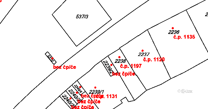 Teplice 45116784 na parcele st. 2239/2 v KÚ Teplice, Katastrální mapa