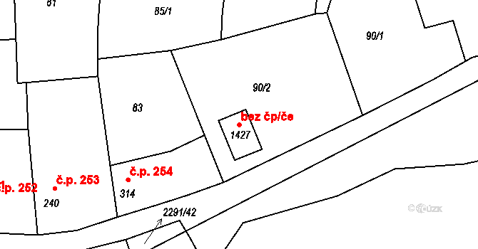 Rožmitál pod Třemšínem 49601784 na parcele st. 1427 v KÚ Rožmitál pod Třemšínem, Katastrální mapa